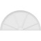 Ekena Millwork Half Round 4 Spoke Architectural Grade PVC Pediment, 64"W x 32"H x 2"P PEDPS064X320HRO04 - alternate 5